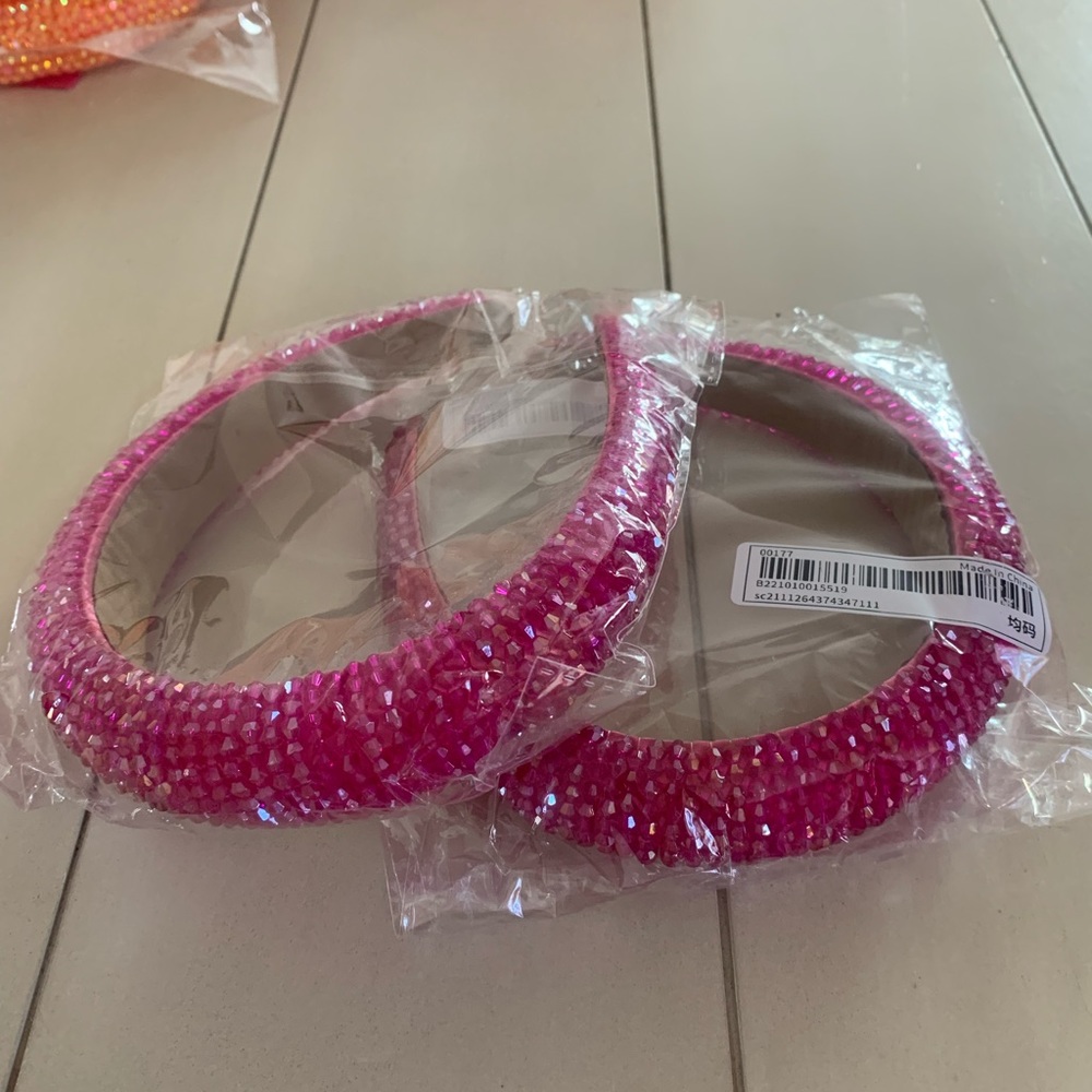 Pink bedazzled headband